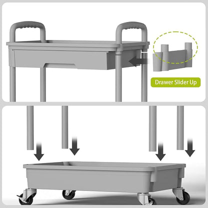 Sorgion 5 Tier Rolling Cart Organizer, Bathroom Cart Organizers - Image 5