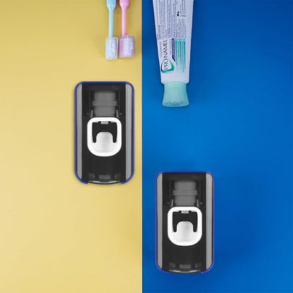 2 Slot Toothbrush Holder and Toothpaste Dispenser Wall Mounted, Automatic - Image 4