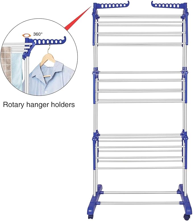 Bigzzia Clothes Drying Rack, Folding Stainless Steel Drying Rack Clothing - Image 7
