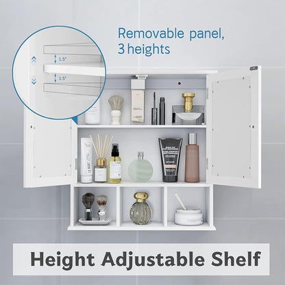 TaoHFE White Bathroom Wall Cabinet - Image 8
