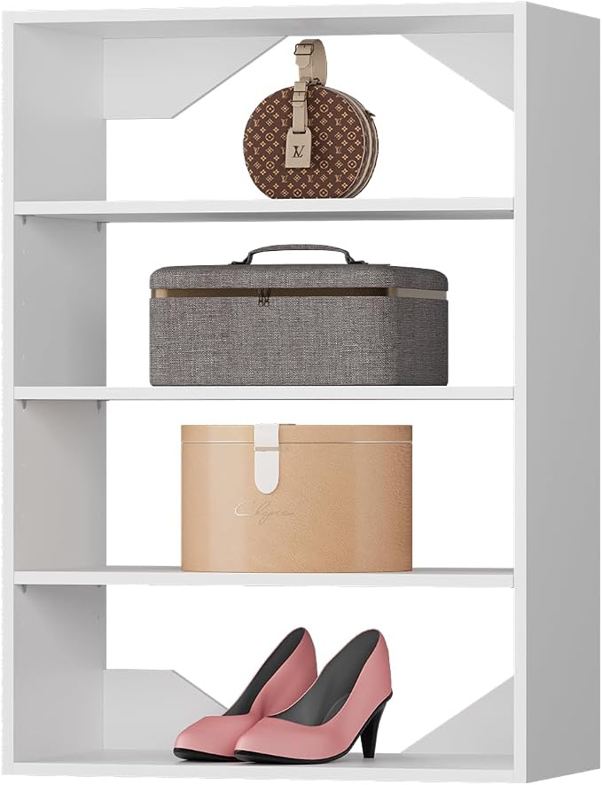 Short Tower Closet Unit, Modular Closet System, Wood Closet System Organizer by Unknown