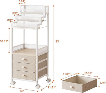 Makeup Organizer Storage with Drawers, 13 Inch Bathroom Stand Large Floor - Image 5