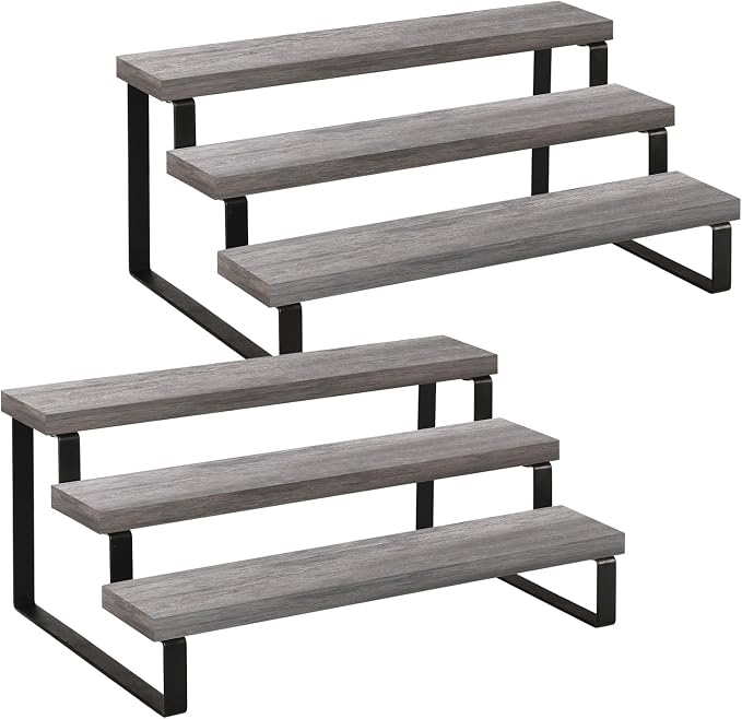 YINMIT Wooden Display Riser Stand, Tiered Perfume and Cologne Organizer Stand by YINMIT