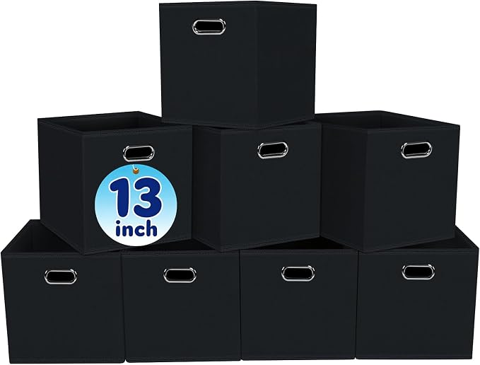 Fabric Cubby Storage Bins, Cube Organizer Bin Foldable Storage Boxes by Yunkeeper