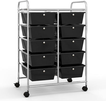 Giantex 10 Drawers Rolling Cart, Classroom Organizers, Storage Cart - Image 9