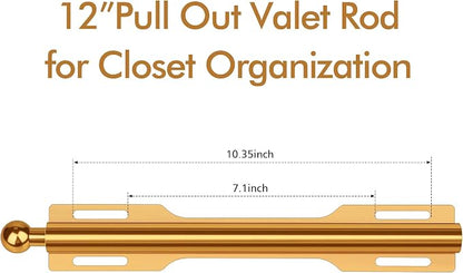 FIRJOY 12" Valet Rod for Closet Pull Out - Image 2