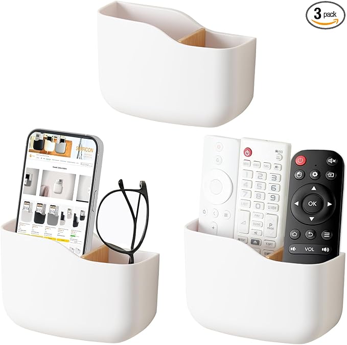 SUNFICON Wall Mount Remote Holder TV FAN Remote Control Holder Bedside Caddy by SUNFICON