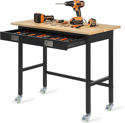VEVOR 48-inch Workbench, 1500 lbs Load Capacity, Garage Workbench by VEVOR