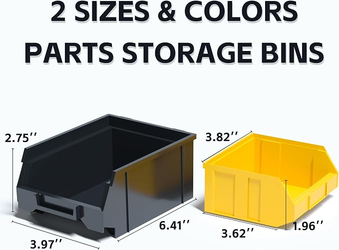 KJE 30PCS Wall Mounted Storage Bins, Plastic Tool Organizer - Image 4