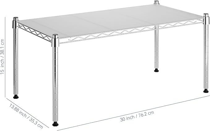 Whitmor 1 Tier Supreme Stacking Shelving Unit, Wire Metal Home Storage Organizer - Image 3