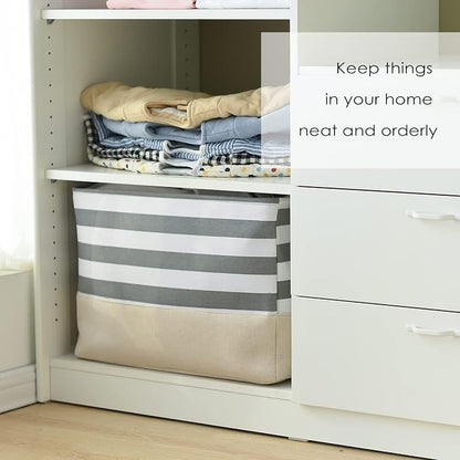 TheWarmHome Jumbo Storage Bins Baskets, Sturdy Fabric Organizing Basket - Image 7