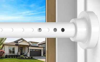 Tension Curtain Rod White Tension Rod 40 to 183 Inch Spring Curtain Rods Non by ZipGloTensionRod