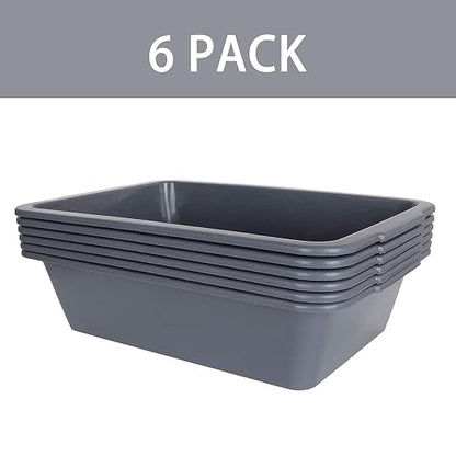 6 Pack 7 L Smal Plastic Bus Tub Restaurant Commercial Bus Tote Utility Box - Image 3