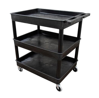 Classroom Basics TC111-B Extra Large Three-Shelf Rolling Utility Cart, - Image 3