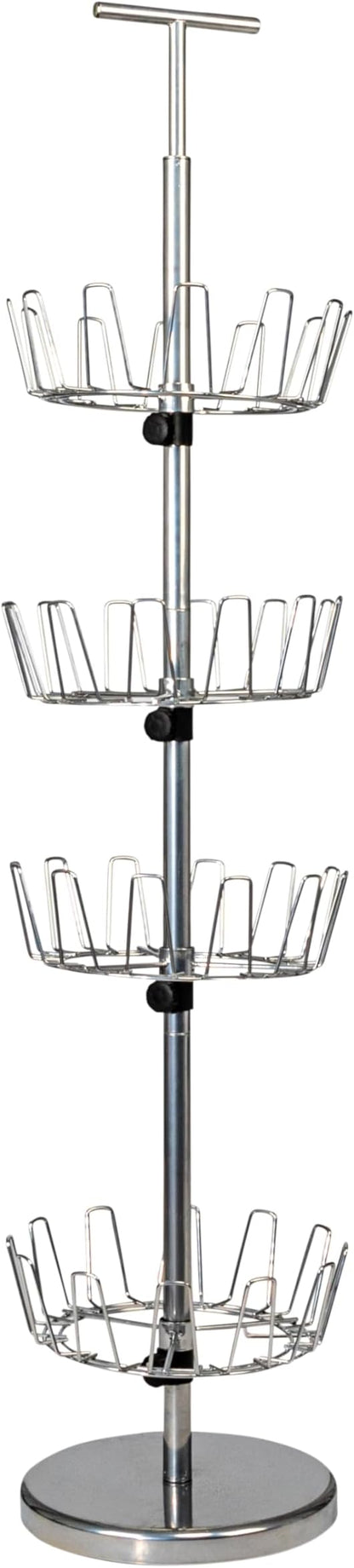 Household Essentials 4-Tier Revolving Shoe Tree, Heavy-Duty Steel - Image 5