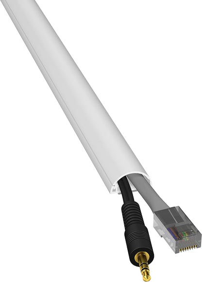 D-Line Small Cord Cover Kit, 30ft Self-Adhesive Wire Hider, Half Round Cord - Image 5