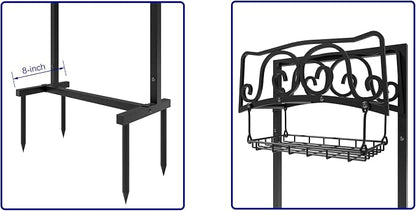 Kingson Water Hose Holder Freestanding, Garden Hose Holder Holds 150-Feet Hose - Image 4