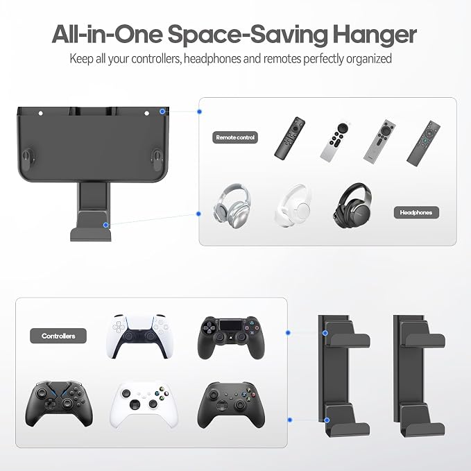 Controller & Headset & Remote Holder Wall Mount - Image 3