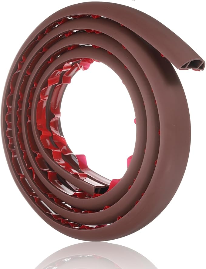 HARFINGTON 6ft Cord Cover Floor W0.6 x H0.33 Inner Channel PVC Hide Extension - Image 3