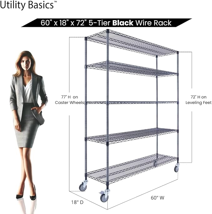 NSF Commercial 5-Tier Wire Shelving - Image 2