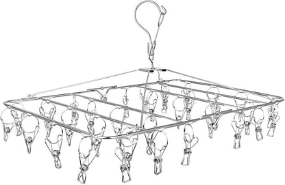 Fayleeko Drying Rack, 52 Clips Stainless Steel Laundry Drying Rack Folding Sock by Fayleeko