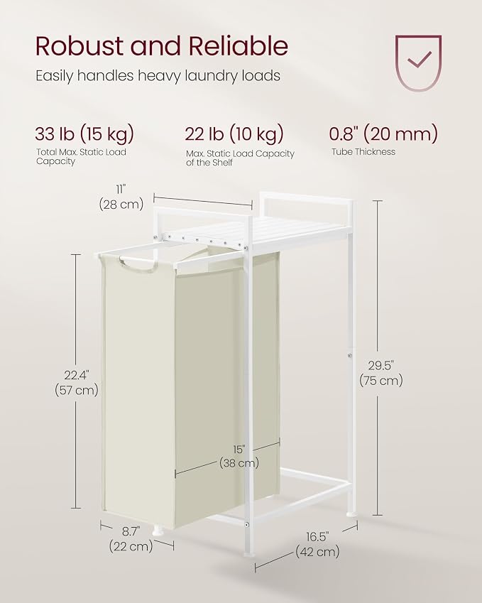 VASAGLE Laundry Hamper, Laundry Basket, Laundry Sorter - Image 5