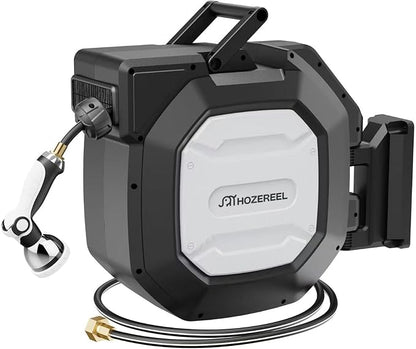1/2" x 100+6 FT Heavy Duty Retractable Garden Hose Reel by HOZEREEL, Outdoor by Spaceandtimesaver