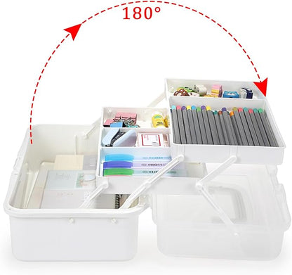 BTSKY 3-Layer Plastic Dividing Storage Box Craft Organizer - Image 2