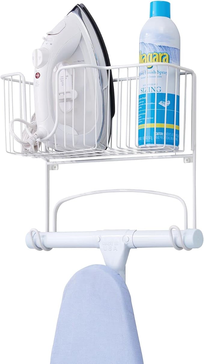 mDesign Wall Mounted Ironing Board Holder by mDesign