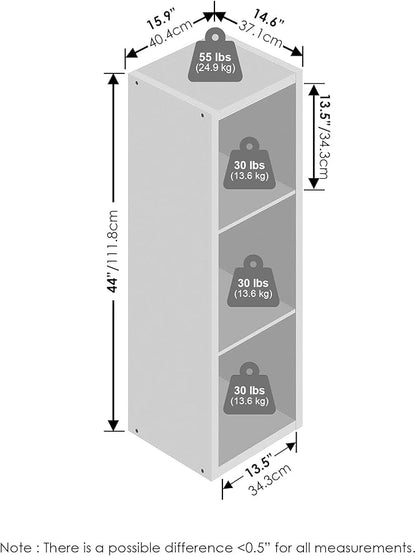 Furinno Cubic Extra Thick 3-Cube Closet Organizers and Storage, Open Shelf - Image 2