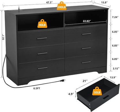 LIDYUK Dresser for Bedroom, Wood Dresser - Image 2