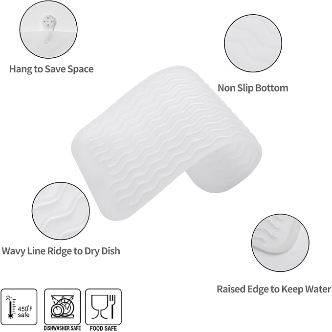 Silicone Dish Drying Mat for Multiple Usage, Easy clean, Eco-friendly, - Image 3