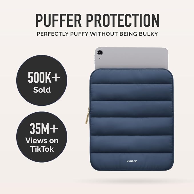 Vandel - The Original Puffy iPad Sleeve 9-11 Inch Tablet Sleeve, Cute iPad Air - Image 2