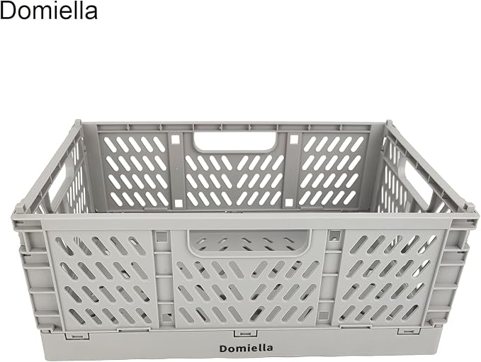 Domiella 2-Pack Crates for Storage, Storage Crates Plastic Stackable, Foldable - Image 6