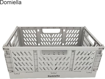 Domiella 2-Pack Crates for Storage, Storage Crates Plastic Stackable, Foldable - Image 6