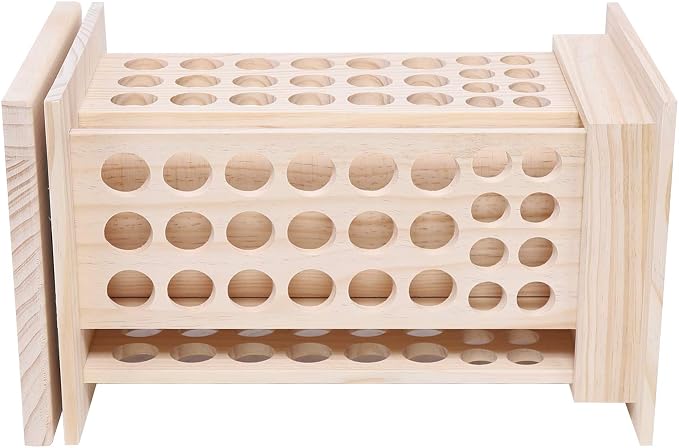 Rotating Essential Oil Rack, 104 Holes Cosmetic Display Cases, Wooden Essential - Image 7