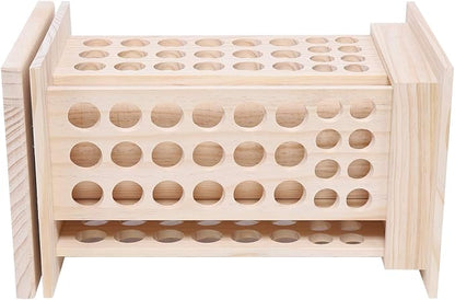 Rotating Essential Oil Rack, 104 Holes Cosmetic Display Cases, Wooden Essential - Image 7