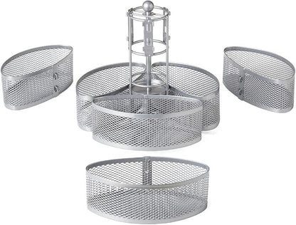 Nifty Organizing Carousel – Silver Finish, Spins 360-Degrees, Cosmetic Bathroom - Image 5