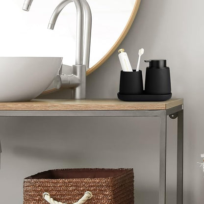 Black Bathroom Accessories Set 3 pcs - Image 5