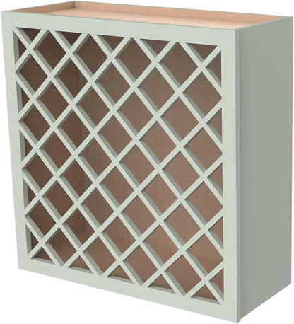Solid Wood RTA Wine Bottle Rack Wall Cabinet by CozyHommie