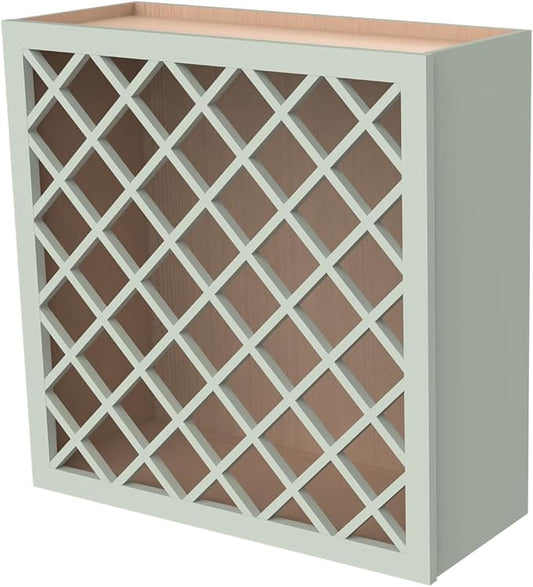 Solid Wood RTA Wine Bottle Rack Wall Cabinet by CozyHommie