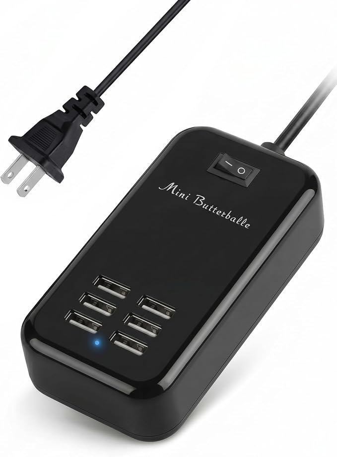 USB Charger Station, 6 Port Desktop Charging Station by Mini+Butterballe