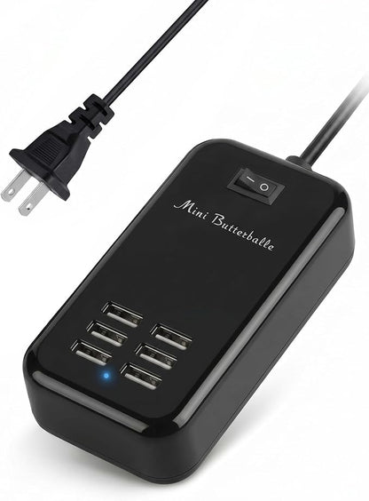 USB Charger Station, 6 Port Desktop Charging Station by Mini+Butterballe