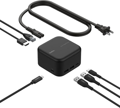 Belkin Connect USB-C 6-in-1 Core GaN Dock 130W, Gigabit Ethernet, & HDMI 4K by Unknown