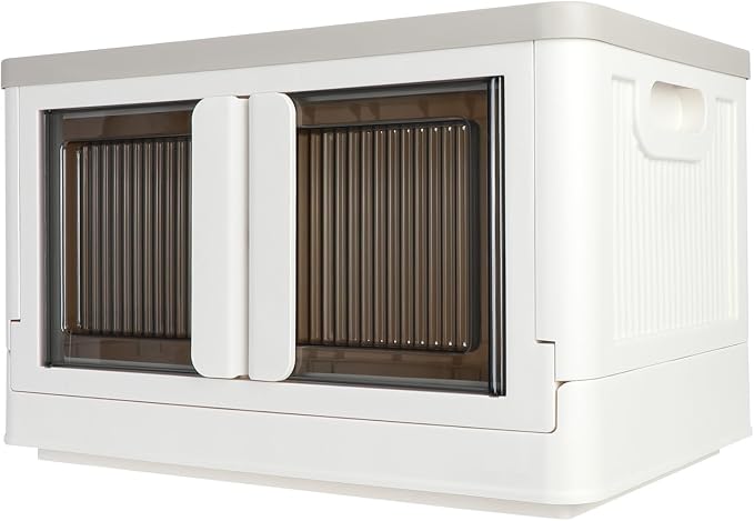 Storage Cabinet with Lids, Foldable Box, 8.4 Gallon, With Double Door and Buckle by AssHMKITOfficial