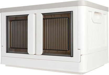 Storage Cabinet with Lids, Foldable Box, 8.4 Gallon, With Double Door and Buckle by AssHMKITOfficial