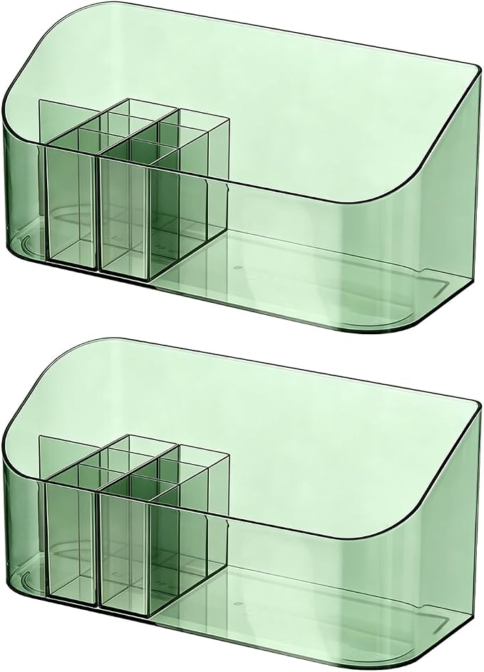 SUNFICON 2 Pack Makeup Trays Organizers Holders Cosmetic Display Cases Tabletop - Image 10
