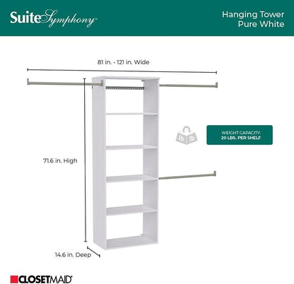 ClosetMaid SuiteSymphony Hanging Closet Kit Includes Tower, Closet Rods - Image 7