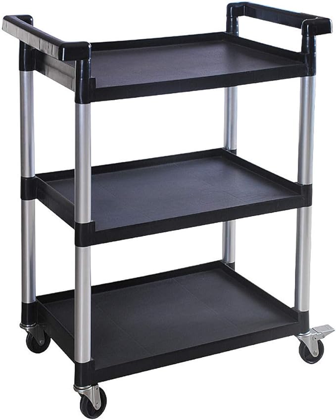 MaxWorks 80774 3-Shelf Utility Plastic Cart by MaxWorks