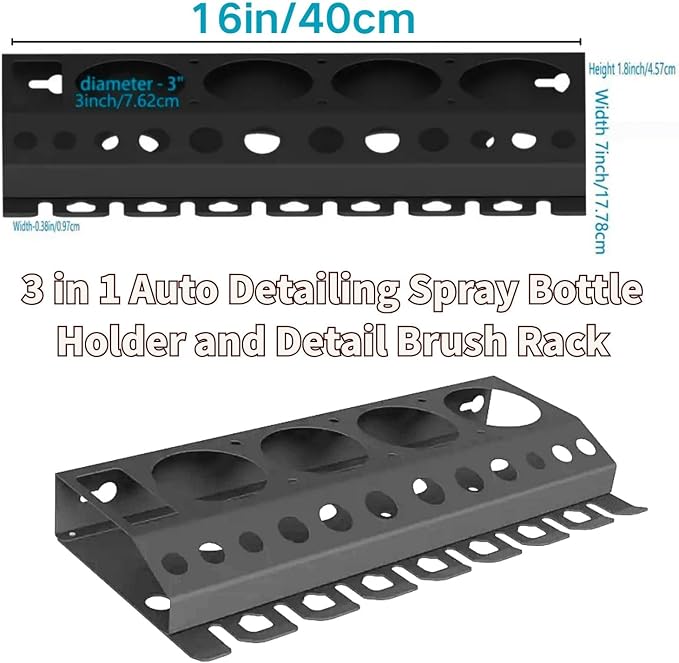 bangminda Wall-Mounted Spray Bottle Holder, 3/8" Air Tool Organizer, Storage - Image 2